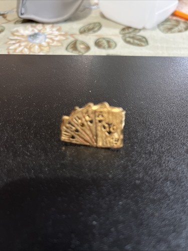 Floreo 10k Yellow Gold Poker Royal Flush Playing Cards Ring