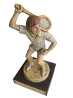 Vintage 1970s IDEAL Caricature Tennis Trophy Statue Sports Collectible RARE — photo 2