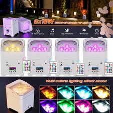 Rechargeable Uplight APP Wireless Control 6x18w RGBWAUV Battery LED Par Light