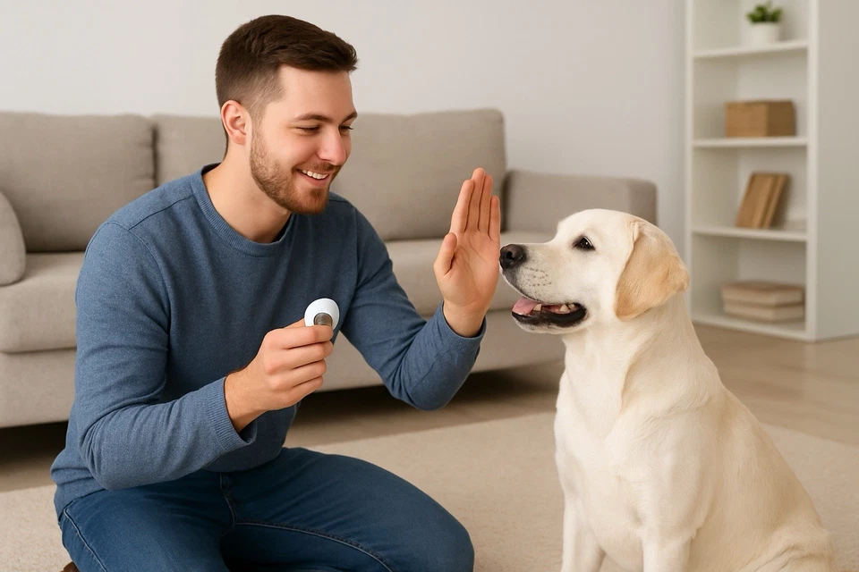 Clicker de entrenamiento para perros - Herramienta de entrenamiento de obediencia, orinal y comportamiento para cachorros Foto 2 de 3