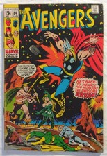 Avengers #84 1970 Vintage Marvel Comic Black Knight Black Panther Thor Vision