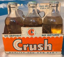 Rare Orange Crush Lemon Lime International Six Pack Full Bottles Rare 10 Oz