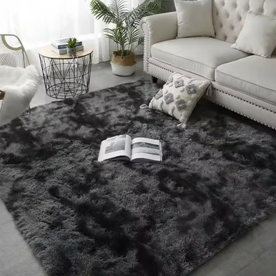 Original Factory Tie Dyed Fuzzy Fluffy Plush Area Carpet Rug For All Spaces