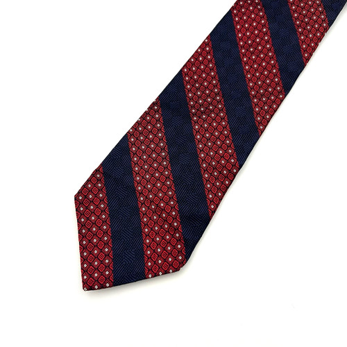 Brooks Brothers Makers And Merchants Mens Tie Navy Burgundy Stripes New With Tag