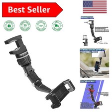 Universal 360 Car Rearview Mirror Phone Holder - Safety Convenience in Grey
