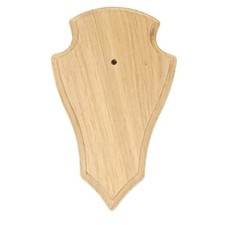 1 St&uuml;ck Reh Troph&auml;enschild Spitz Eiche hell klein AF 19 cm x 11 cm
