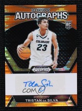 2024-25 Panini Prizm Draft Picks Orange Pulsar 31/49 Tristan da Silva Auto 16wc