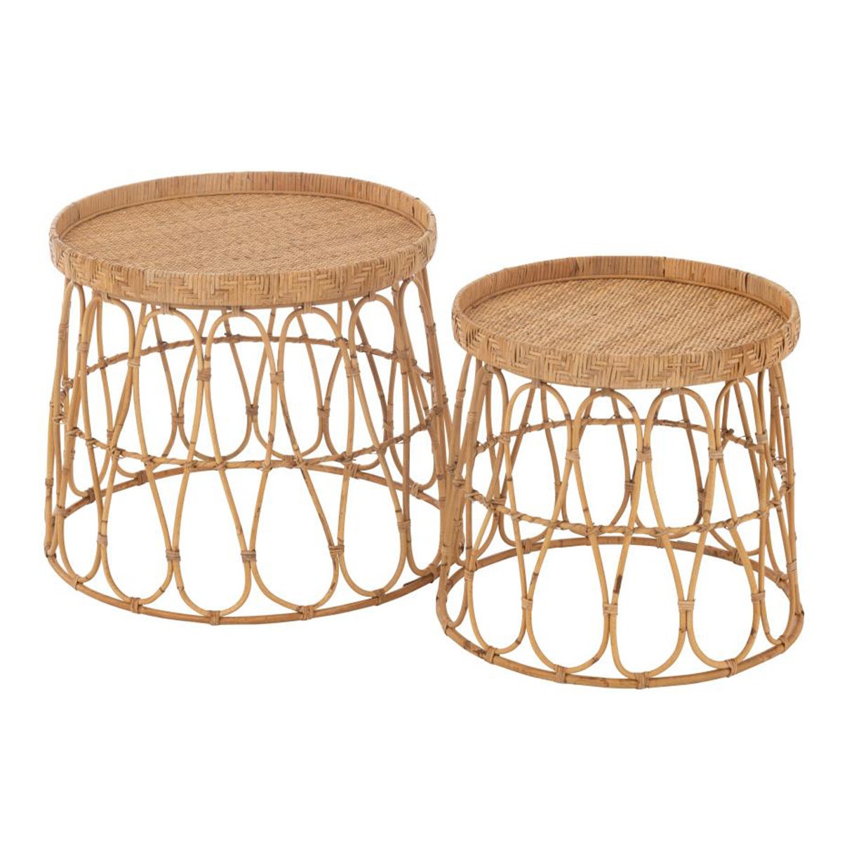 Table d'appoint rotin 50cm Sonny pour un salon bohème et chaleureux