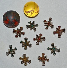 2 SETS OF VINTAGE JAX, JACKS TOY ONE SET Metal Chemtoy Jax Case~ONE SET HEAVIER