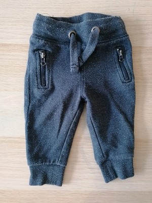 Stoff Hose / Jogging Hose grau - Größe 68 - Baby Blue