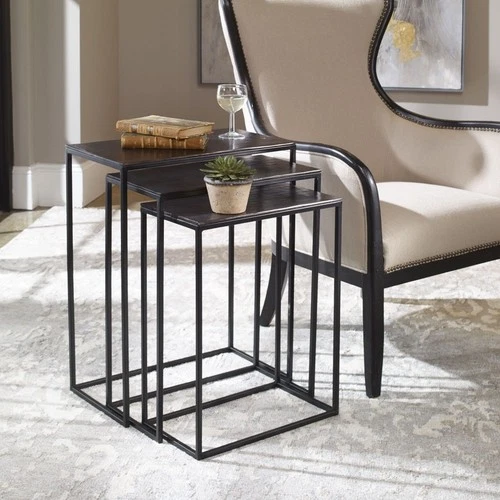 Coreene - 25.5 Inch Nesting Table (Set of 3) Accent Furniture Uttermost 25050 - Picture 5 of 12
