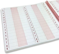 Notebook Planner, 6 Column Appointment Book – Large 12.75" X 13.5" Undated 2024