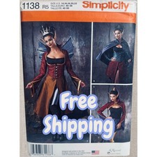 Simplicity 1138 Sewing Pattern Misses 14-22 Uncut Factory Folded Fantasy Costume