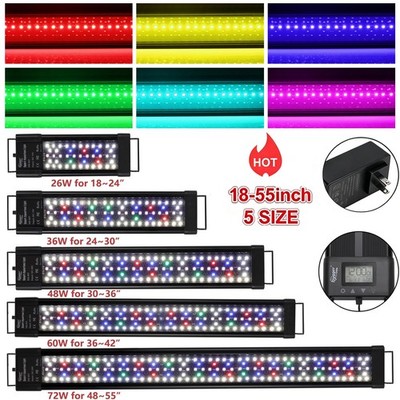 hygger 12 18 24 30 36 48'' Full Spectrum Aquarium Planted Light All Day / Timer