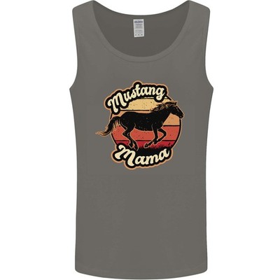 Mustang Mama Reiter Pferd Herren Weste Tanktop