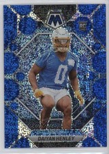 2023 Panini Mosaic Rookies Blue Sparkle Prizm 62/96 Daiyan Henley #304 rf2