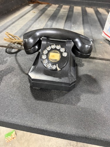 STROMBERG CARLSON DESK PHONE BLACK ROTARY  1943 1243-W Telephone