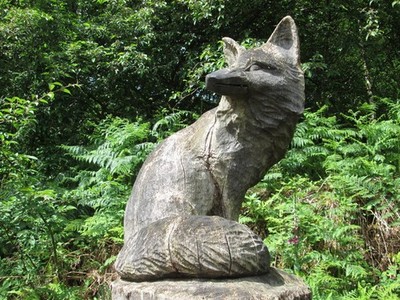 Photo A2 Carving of a fox , Argyle Forest Park Arrochar  c2014