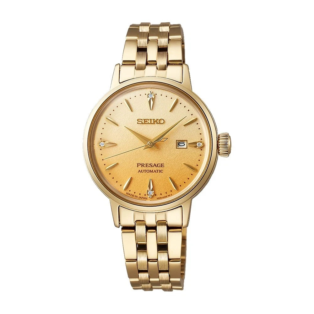 Seiko Women Presage Cocktail Time Automatic Gold Dial SRE018 | eBay