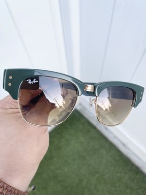 New Ray Ban Mega Clubmaster RB0316S 0316 Green Brown Gradient Lens Size 53/21