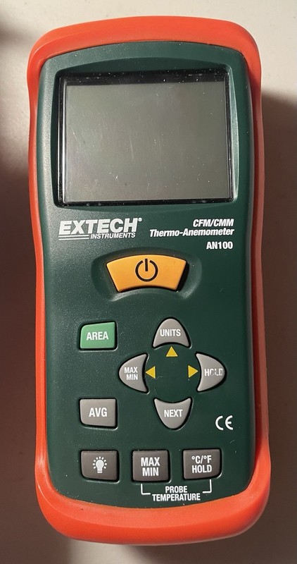 Thermo Anemometer EXTECH CFM/CMM Model AN100.  Brand New.