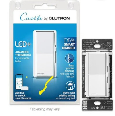 Multiple Lutron Diva Smart Dimmer Switches Available!!!! Available In White