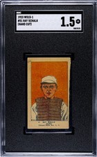 RAY SCHALK 1923 W515-1 Hand Cut Strip Card #51 SGC 1.5 CHICAGO WHITE SOX HOF