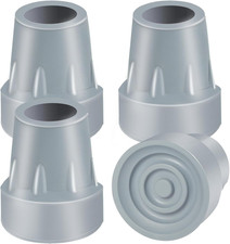 Crutch Tips, 4 Pack 7/8 inch Heavy Duty Rubber Tips Cane Tips...