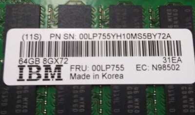DDR4 メモリ IBM DDR4-CDIMM 64GB 8Gx72 IBM 64 GB DDR4 Memory 8GX72 Made In Korea M351B8G70DM0-YK0M0