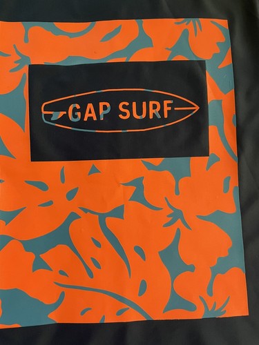 NWT GAP KIDS NAVY BLUE SURF Hawaiian CREW RASHGUARD BEACH SHIRT XLARGE - Picture 2 of 4