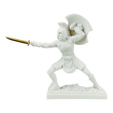 Achilles Trojanischer Kriegsheldenkönig greift mit Speer Statue Skulptur 7,87...