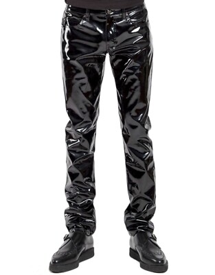 Tripp Vinyl PVC Goth Punk Vampire Gothic Black Slim Shiny Pants