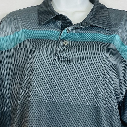 BEN HOGAN GOLF POLO PERFORMANCE SHIRT MEN'S L 100% POLYESTER GREY BLUE - Picture 10 of 12