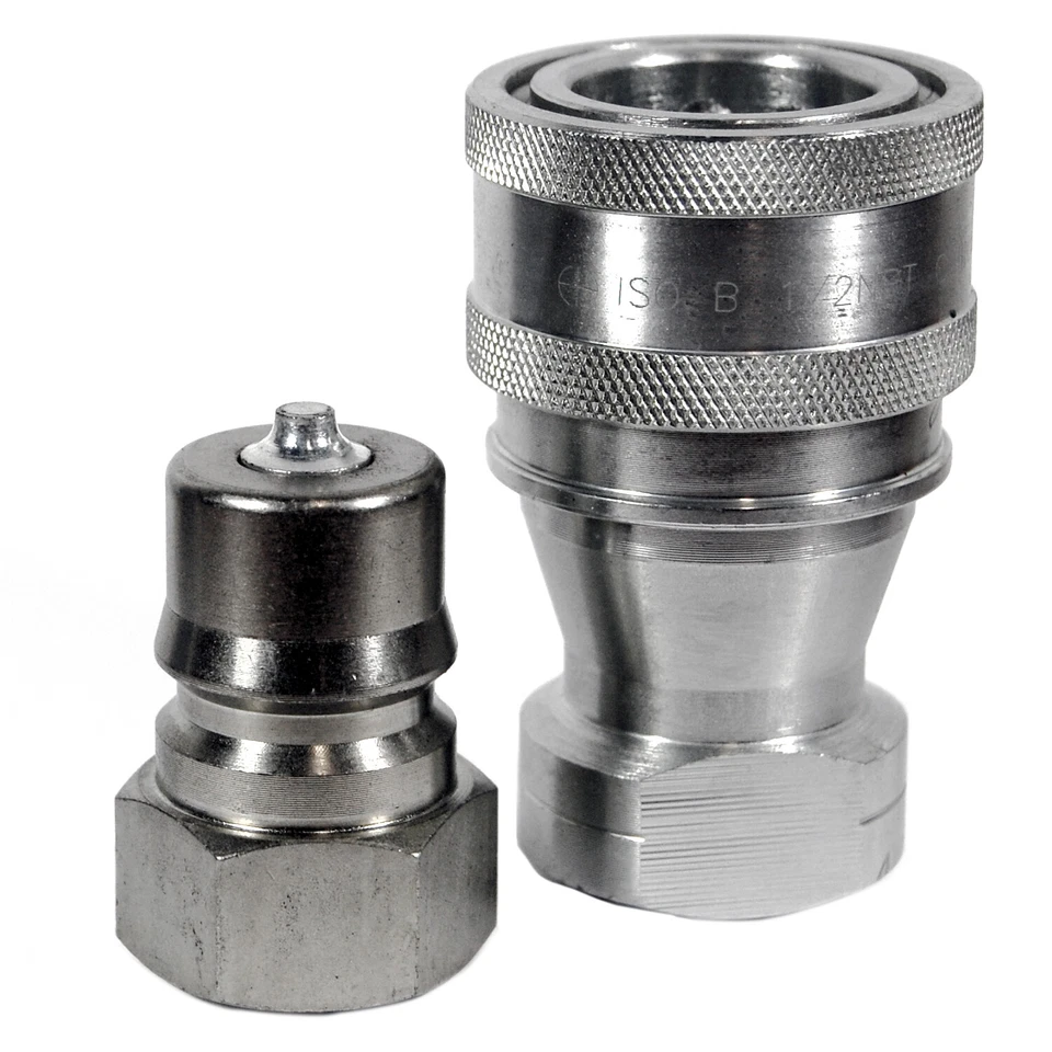 HYDRAULAX 1 set 3/4" ISO 7241-1 B Hydraulic Hose Quick Disconnect Couplers 700-12-12S