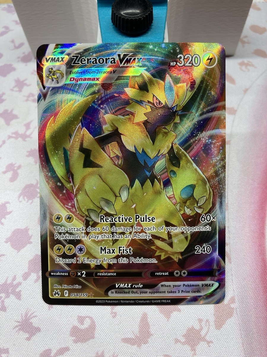 zeraora vmax pokemon card value Zeraora VMAX 054/159 Crown Zenith Holo