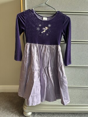 sachin and babi light blue dress Tinker Bell Disney Store Girls Purple Velvet Holiday Dress Size 6/6X