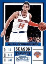 2017-18 Panini Contenders Draft Base #49 Willy Hernangomez White Jersey Knicks