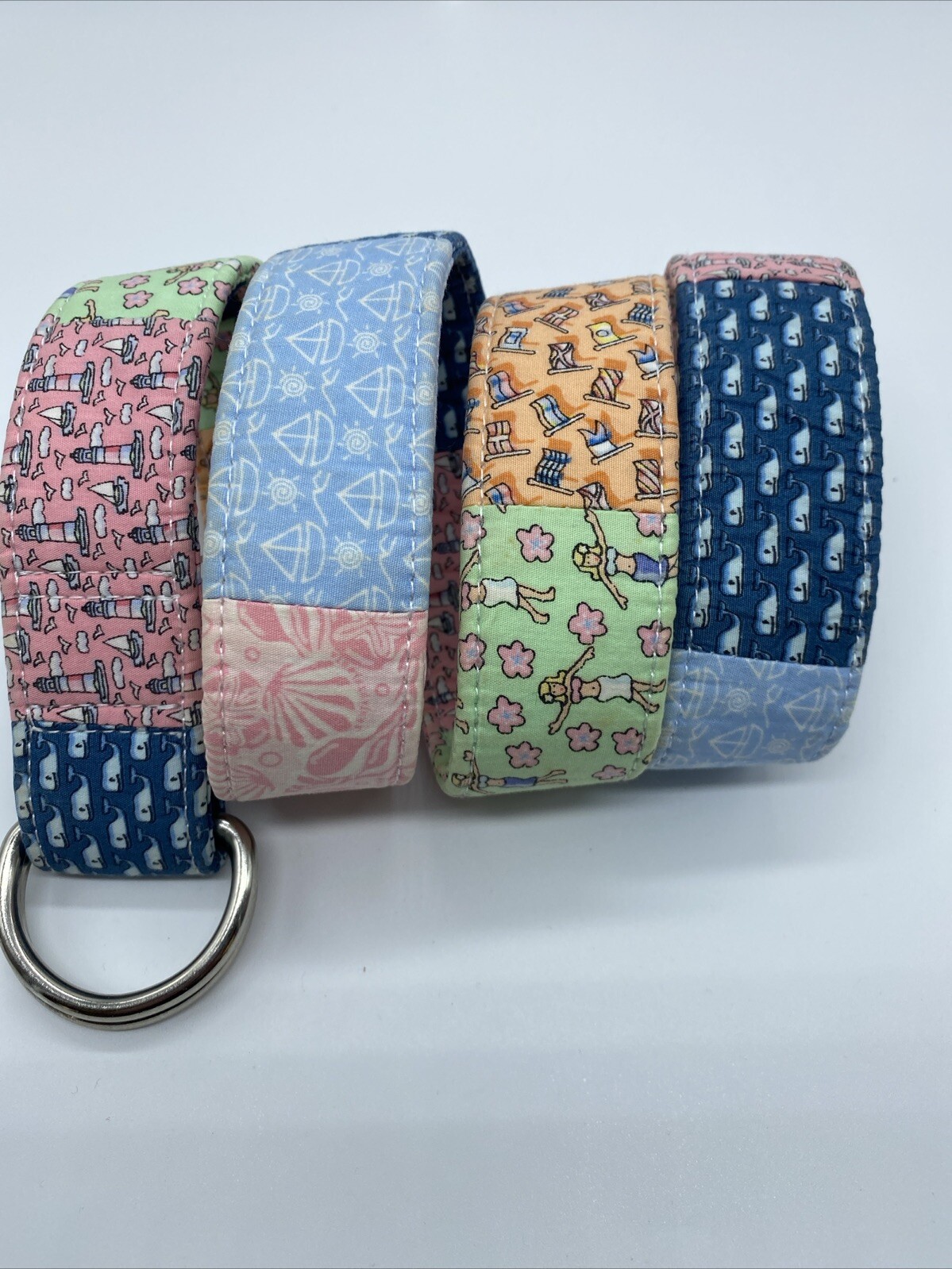 Vineyard Vines Multicolor Patchwork Canvas D Ring… - image 1
