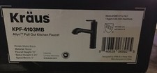 KRAUS Allyn Pull-Out Single Handle Kitchen Faucet In Matte Black KPF-4103MB