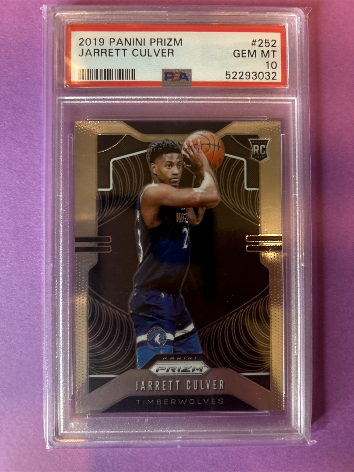 Jarrett Culver 2019 Panini Prizm #252 Silver Prizm PSA 10 Rookie POP 887