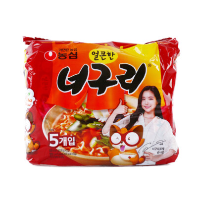 Korean Hot Spicy Instant Noodle NONGSHIM NEOGURI HOT Ramen 5pack Set