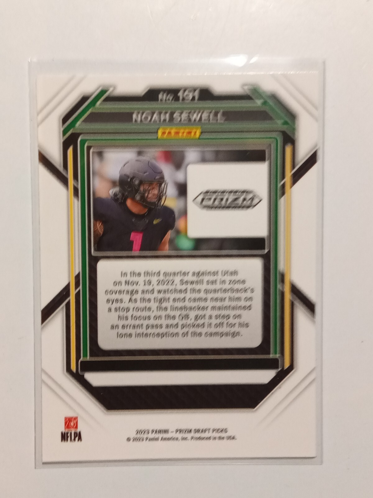 2023 Prizm Draft Picks No.191 Noah Sewell Oregon Ducks eBay