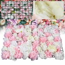New 6 Artificial Flower Wall Hydrangea Panel Bouquet Wedding Party Home Decor