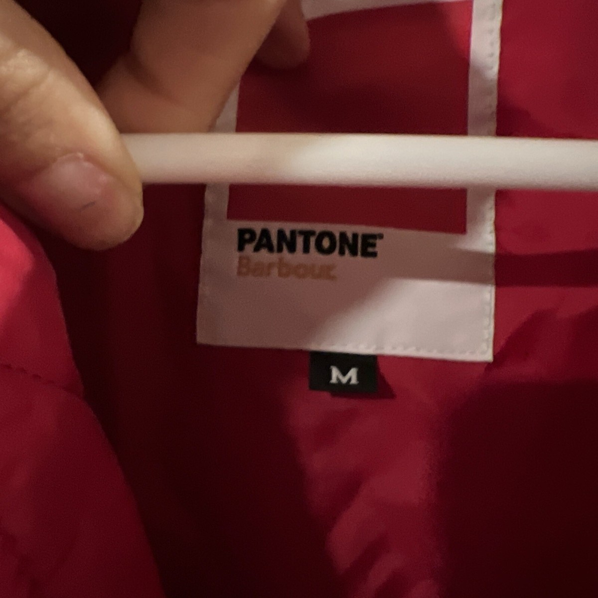 Barbour Pantone Chip Quilted Jacket Medium Red Padded Classic
