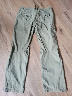 REI Womens 12 RN 37249 Army Green Nylon Roll Up Cargo Pants