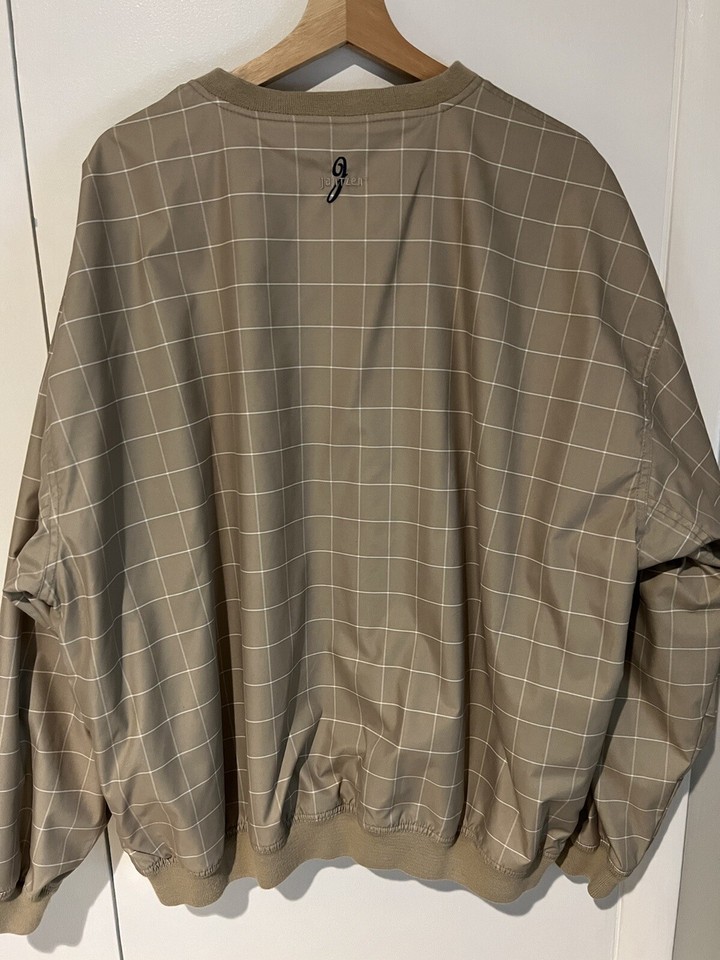 Jantzen Pull Over Jacket XL Men’s Vintage Golf Shell V Neck Plaid With