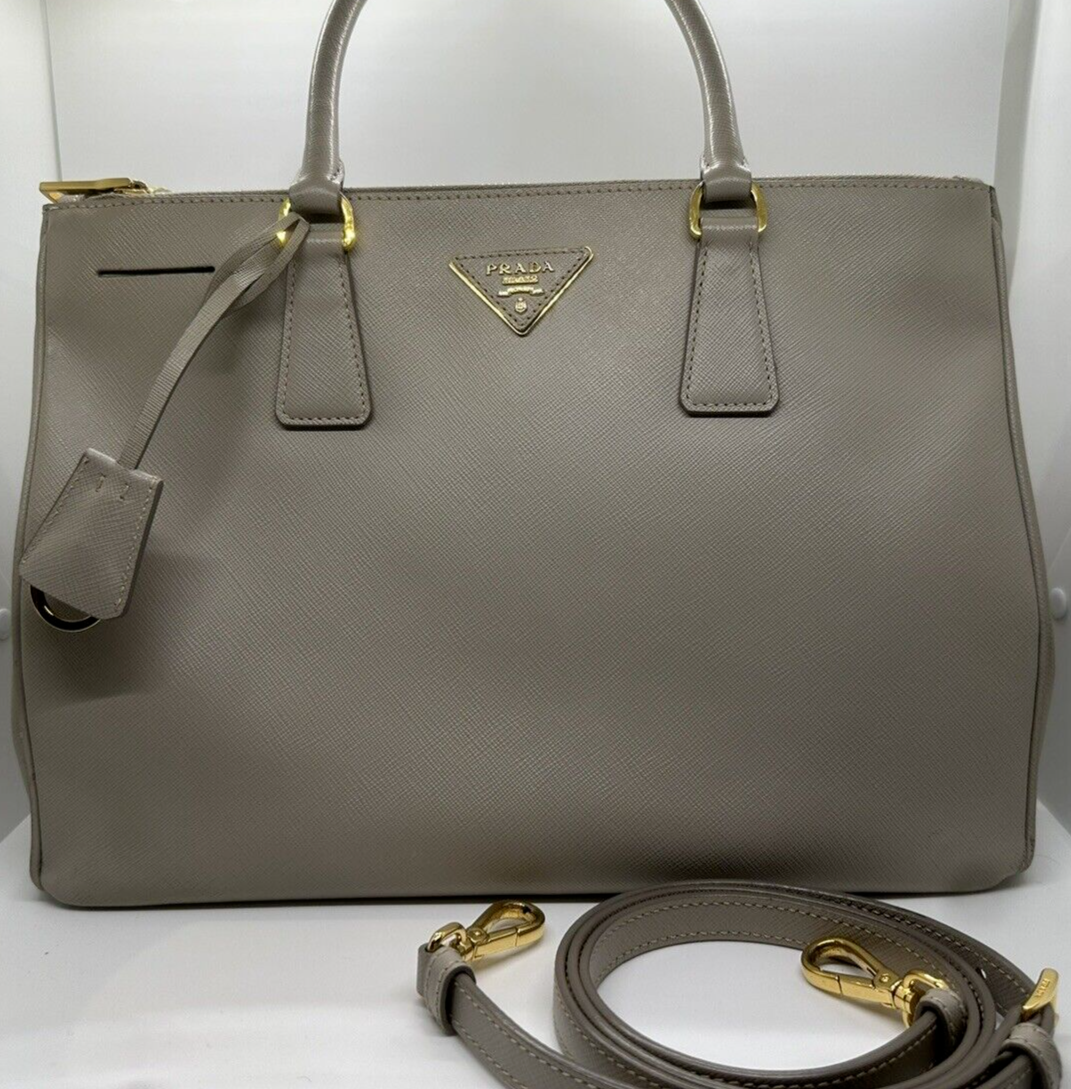 $3300 Authentic Prada Galleria Saffiano Large Bag Clay Gray | eBay