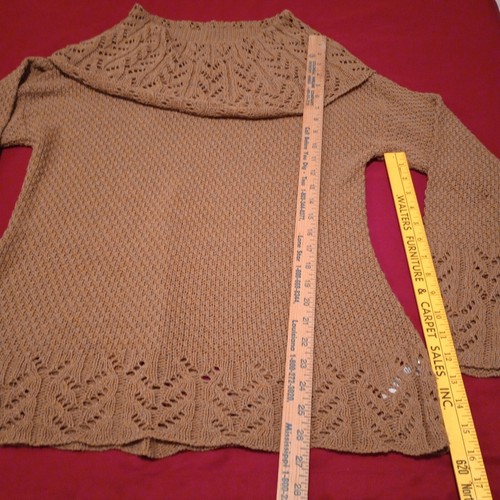 New Directions Women’s Pullover Sweater Size L Brown Cowl Neck Long Sleeve, LNC - Picture 3 of 10
