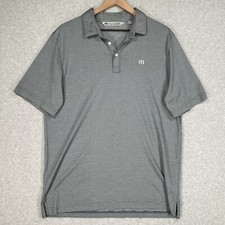 Travis Mathew Polo Shirt Mens L Gray Lightweight Athletic Golf Preppy