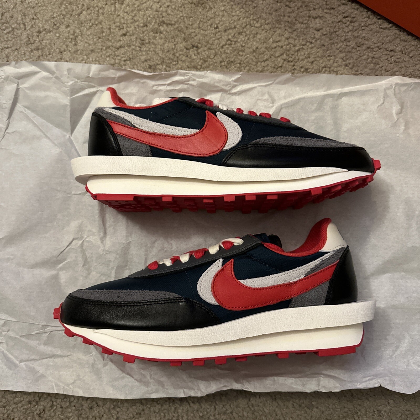 SACAI X NIKE Taglia 9 5 Nike LDWaffle x Sacai x Undercover Midnight Spruce University rosso